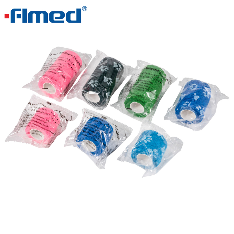 Vendas envolventes cohesivas autoadhesivas no tejidas de colores