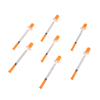 Jeringa de insulina desechable con embalaje individual estéril fijo de 0,3 ml/0,5 ml/1 ml aprobado por CE