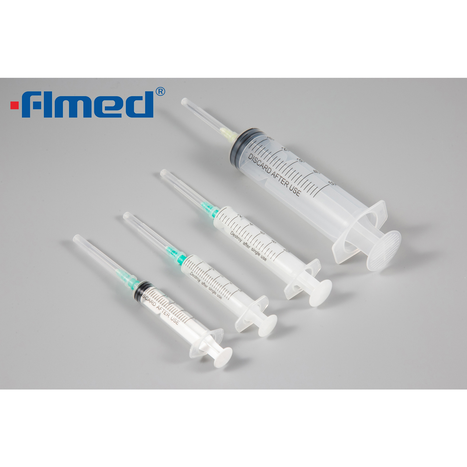 Jeringas médicas desechables de 3 partes con agujas PE/embalaje de ampollas