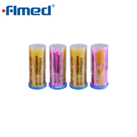 Micro-aplicadores dentales Fine 4x100 (200 cada uno amarillo/rosa)