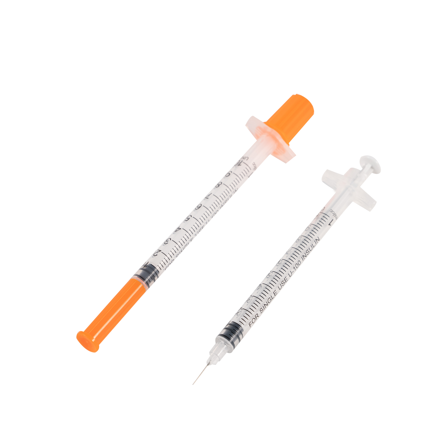 Jeringa de insulina desechable con embalaje individual estéril fijo de 0,3 ml/0,5 ml/1 ml aprobado por CE