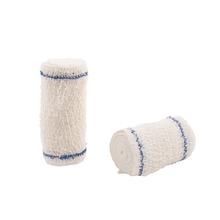 HospiCrepe Vendaje crepé elástico envuelto individualmente, 10 cm x 4,5 m, paquete de 12 rollos