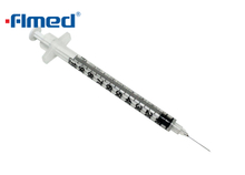 Jeringa y aguja de insulina desechables de 1 ml, 12,7 mm x 29 g