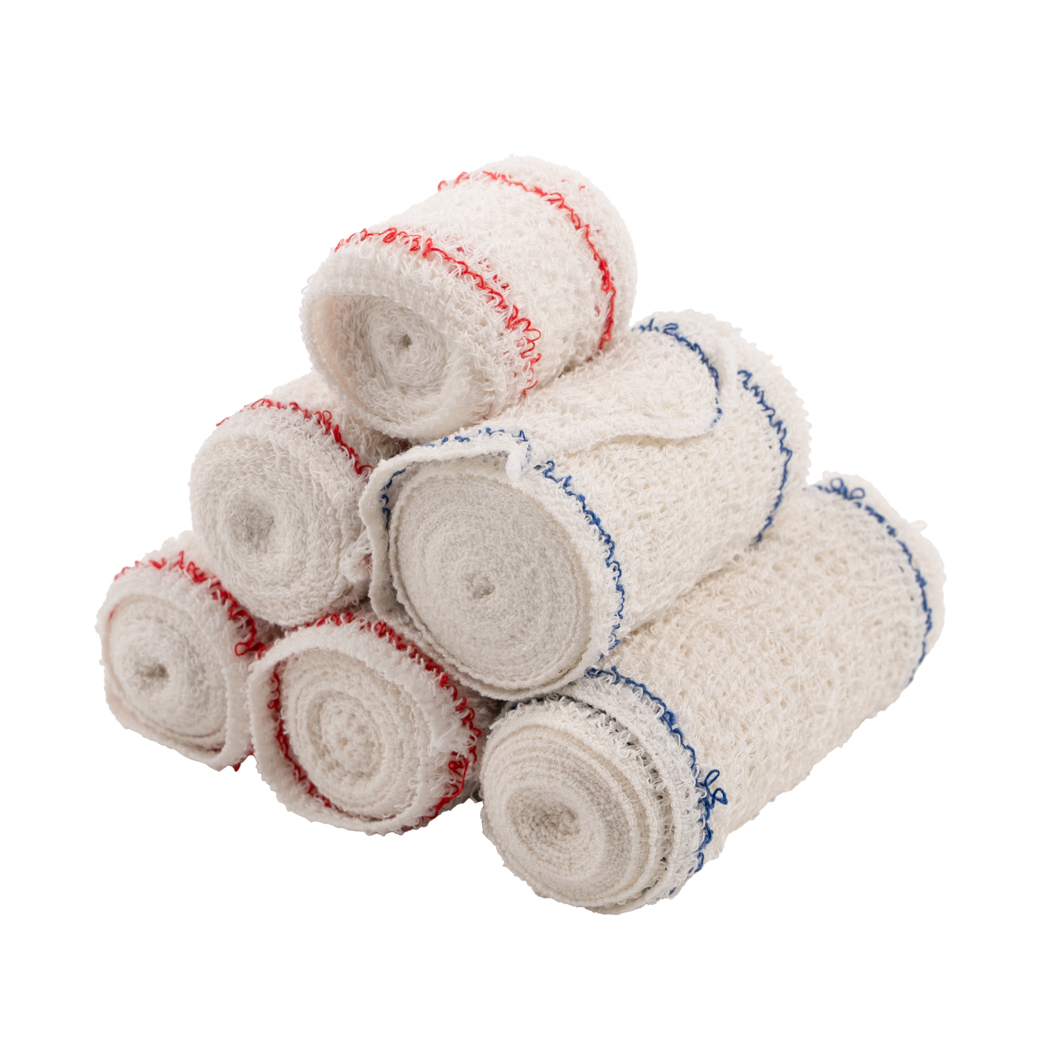 Suministros médicos vendaje elástico de crepé de 5 cm, 7,5 cm, 10 cm y 15 cm x 4,5 m, 12 rollos/paquete 