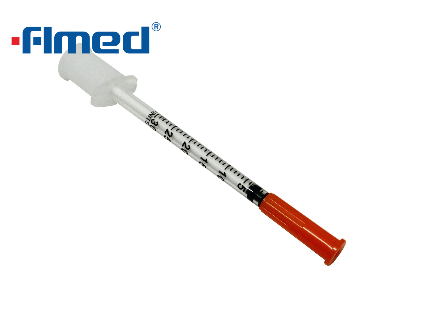 0.3 ml de jeringa de insulina y aguja 30 g x 8 mm (30 g x 5/16 "pulgada)