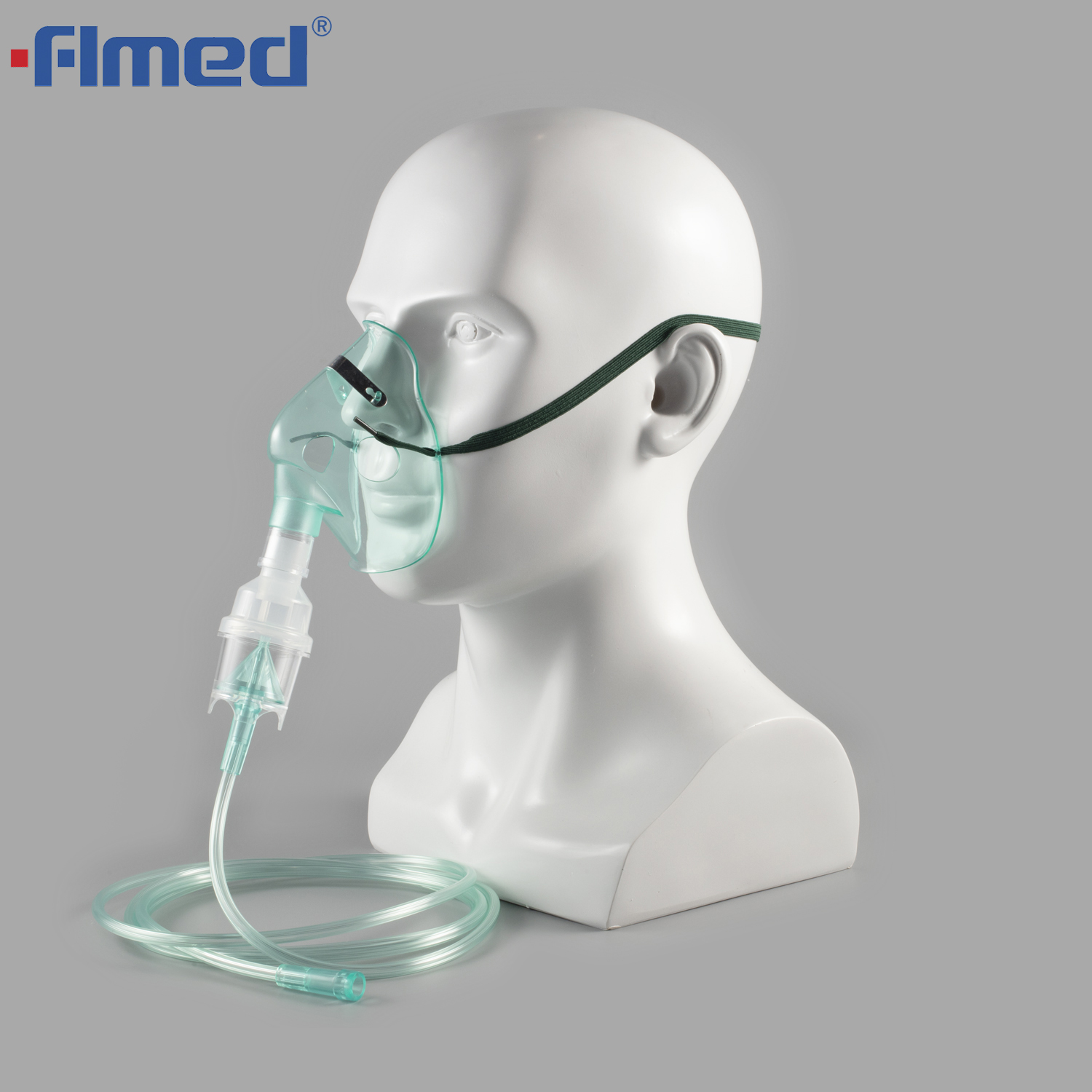Máscara de nebulizador desechable con tubos: tamaños de adultos y pediátricos