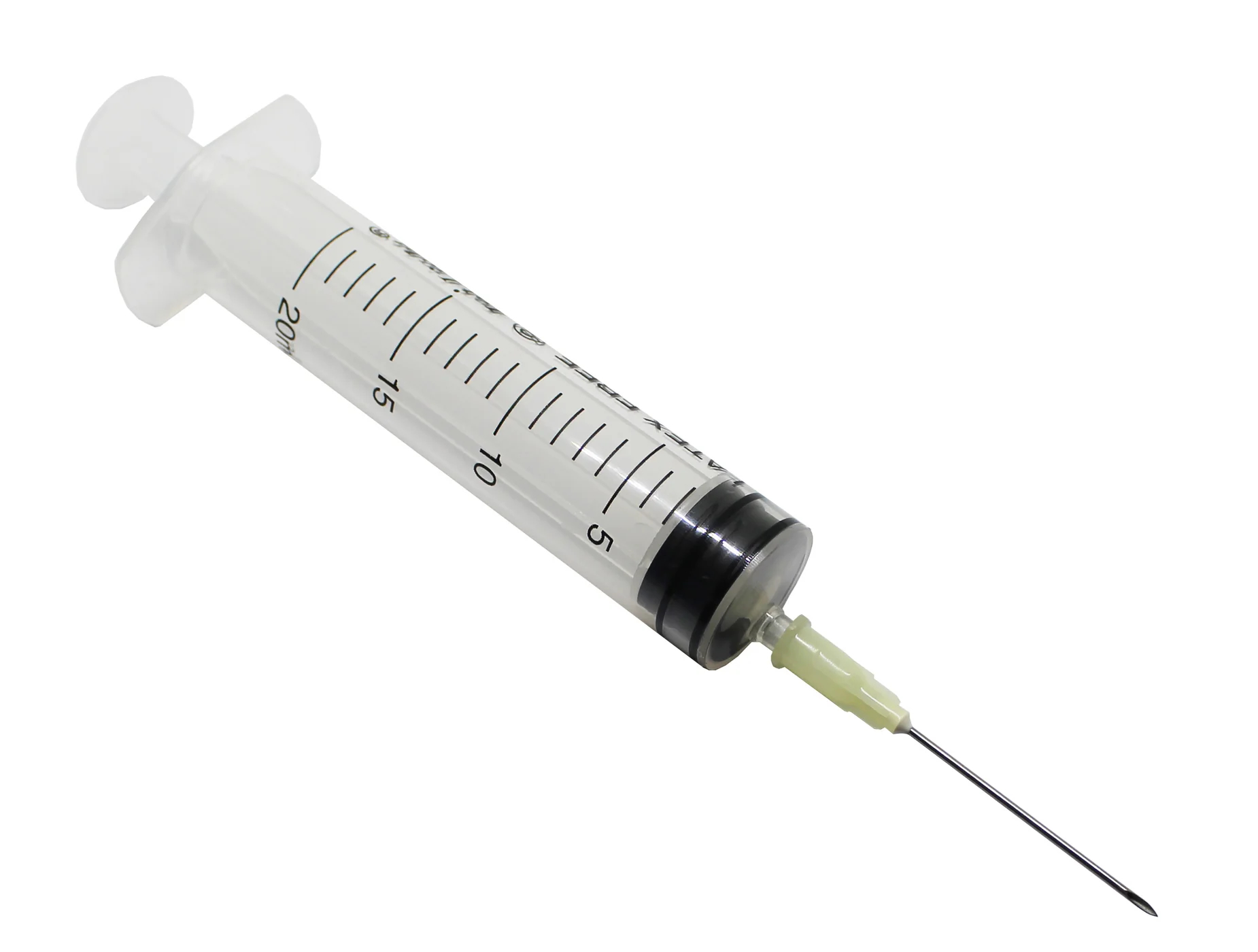 Jeringa de 20 ml con aguja hipod&eacute;rmica de 19 g incluida