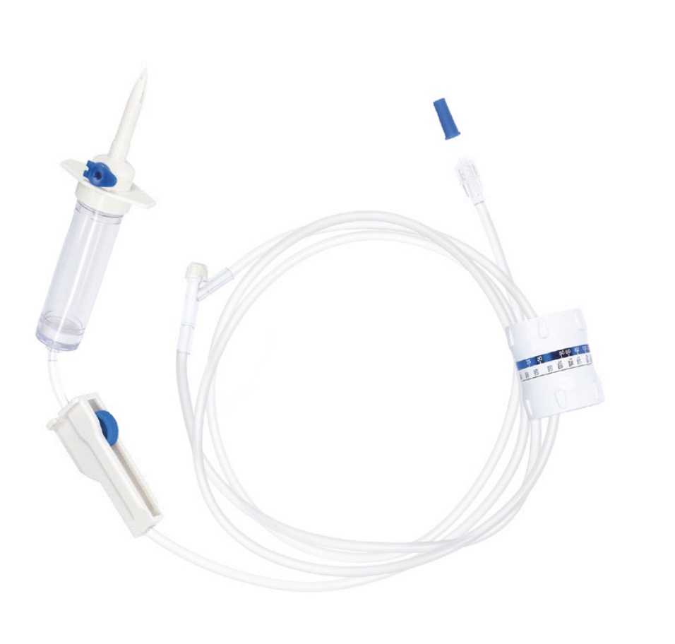 Equipo intravenoso con regulador de flujo