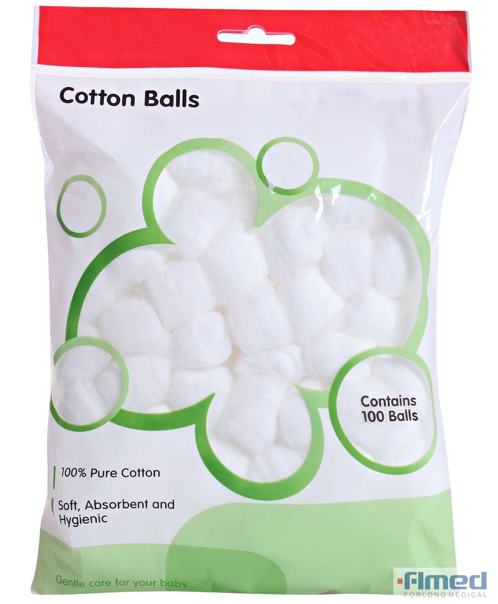 Bolas de algodón orgánico desechables absorbentes